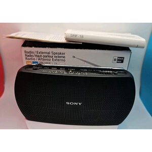 Sony SRF-18 Portable AM/FM Stereo Speaker with Built-In Amplifier With Box Etc.